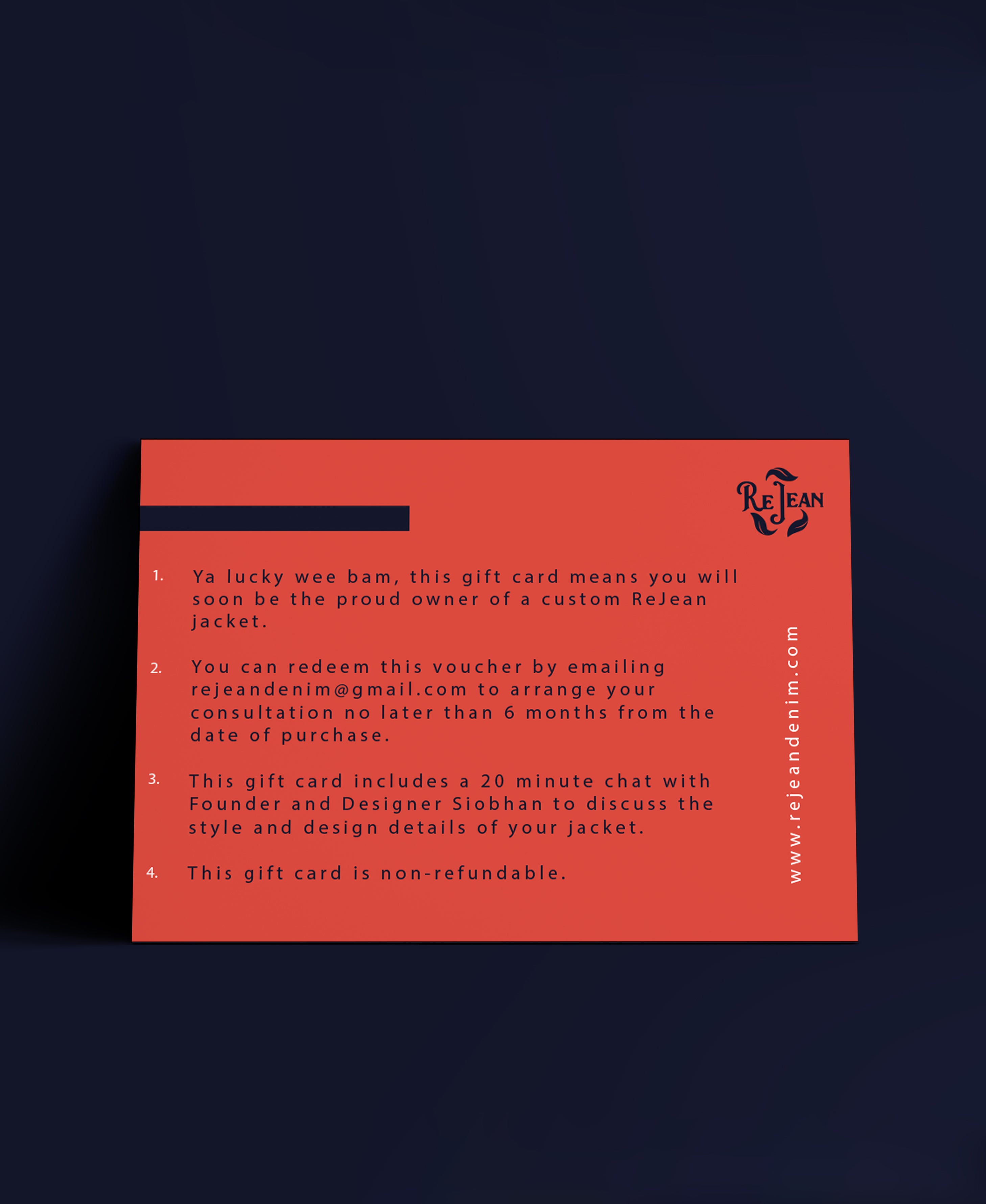 Gift Card - ReJean Denim - zero waste - circular fashion brand 