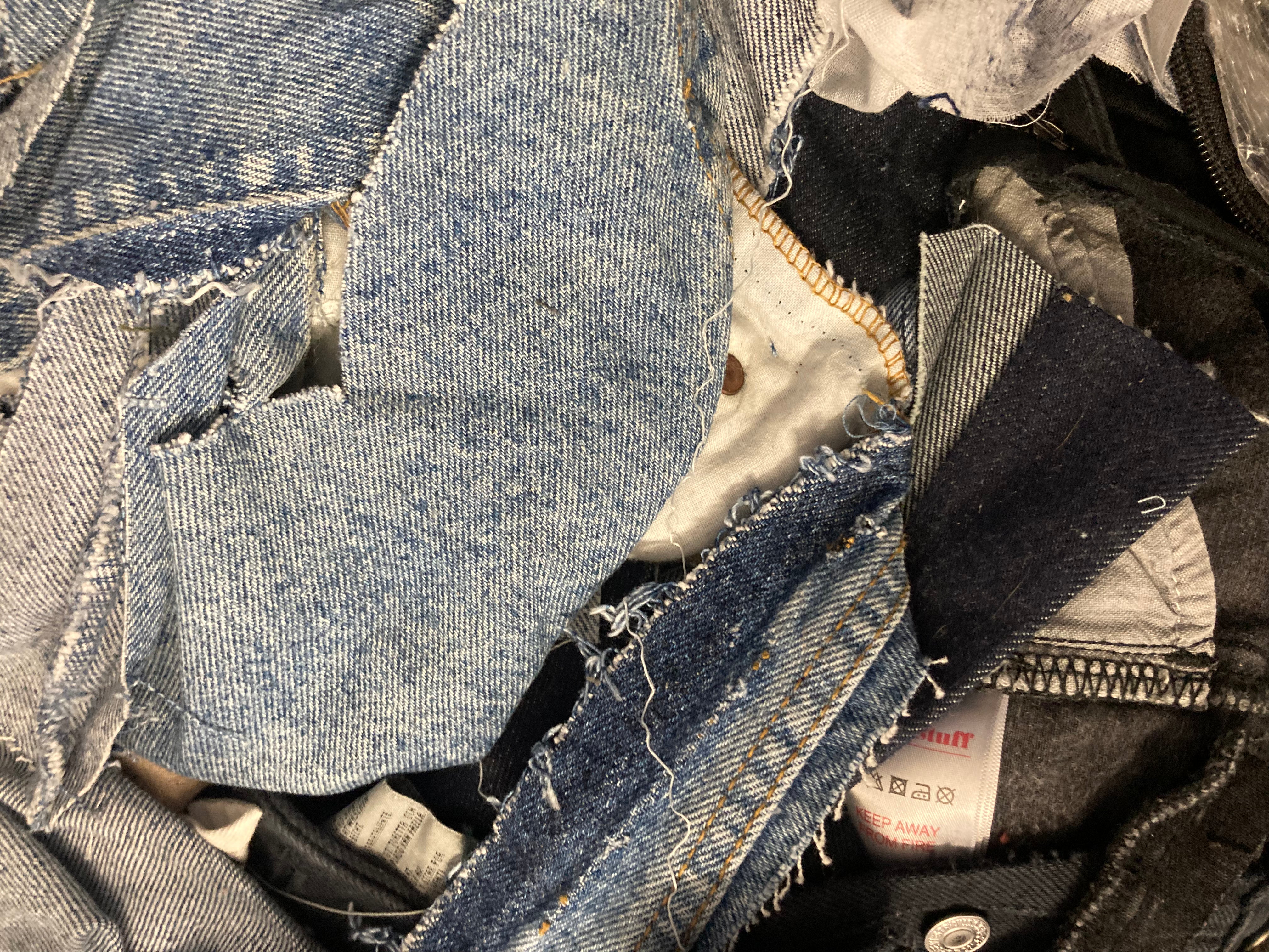 Scrap denim bag 1kg UK only - ReJean Denim - zero waste - circular fashion brand 