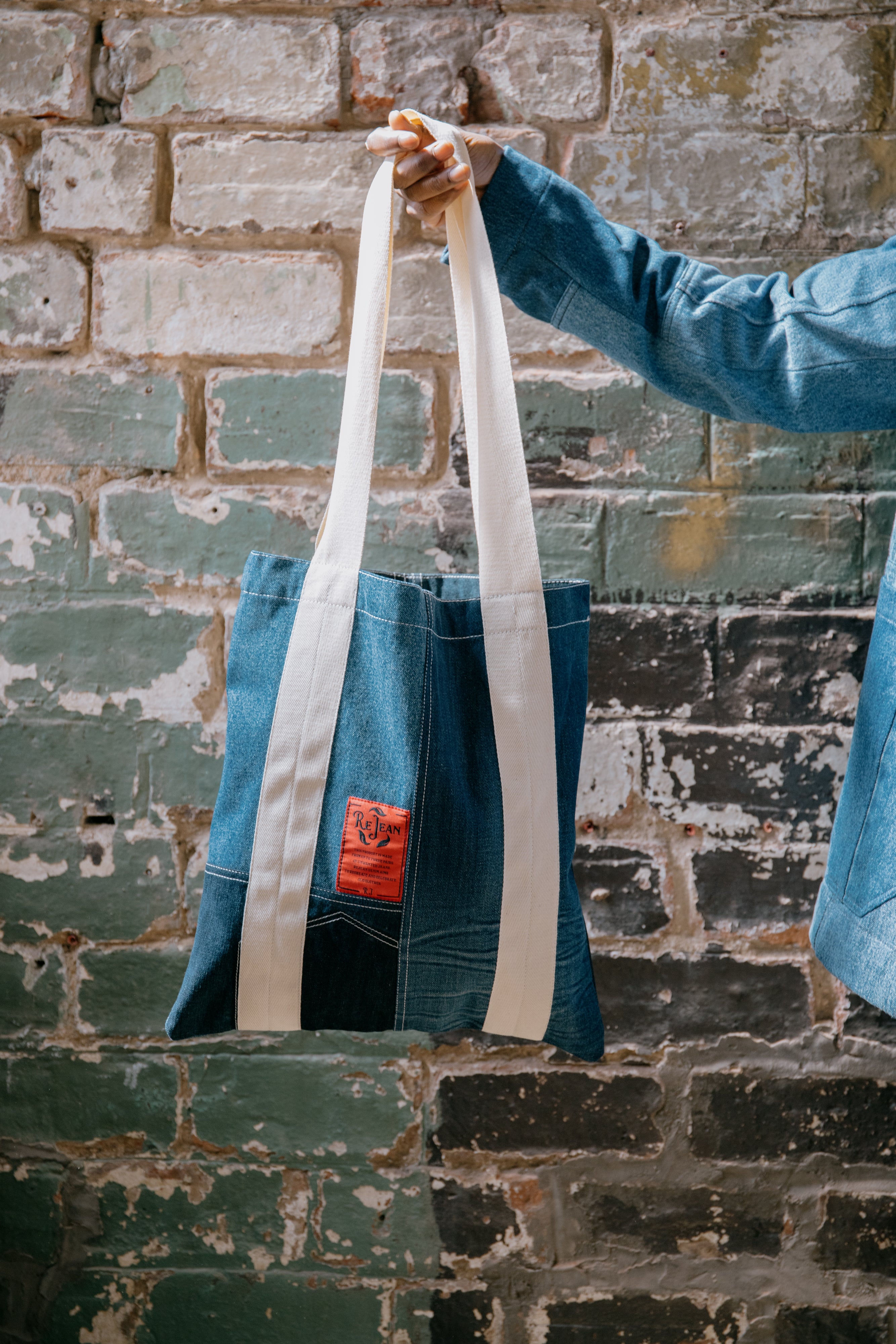 Lenzie Denim Tote Bag