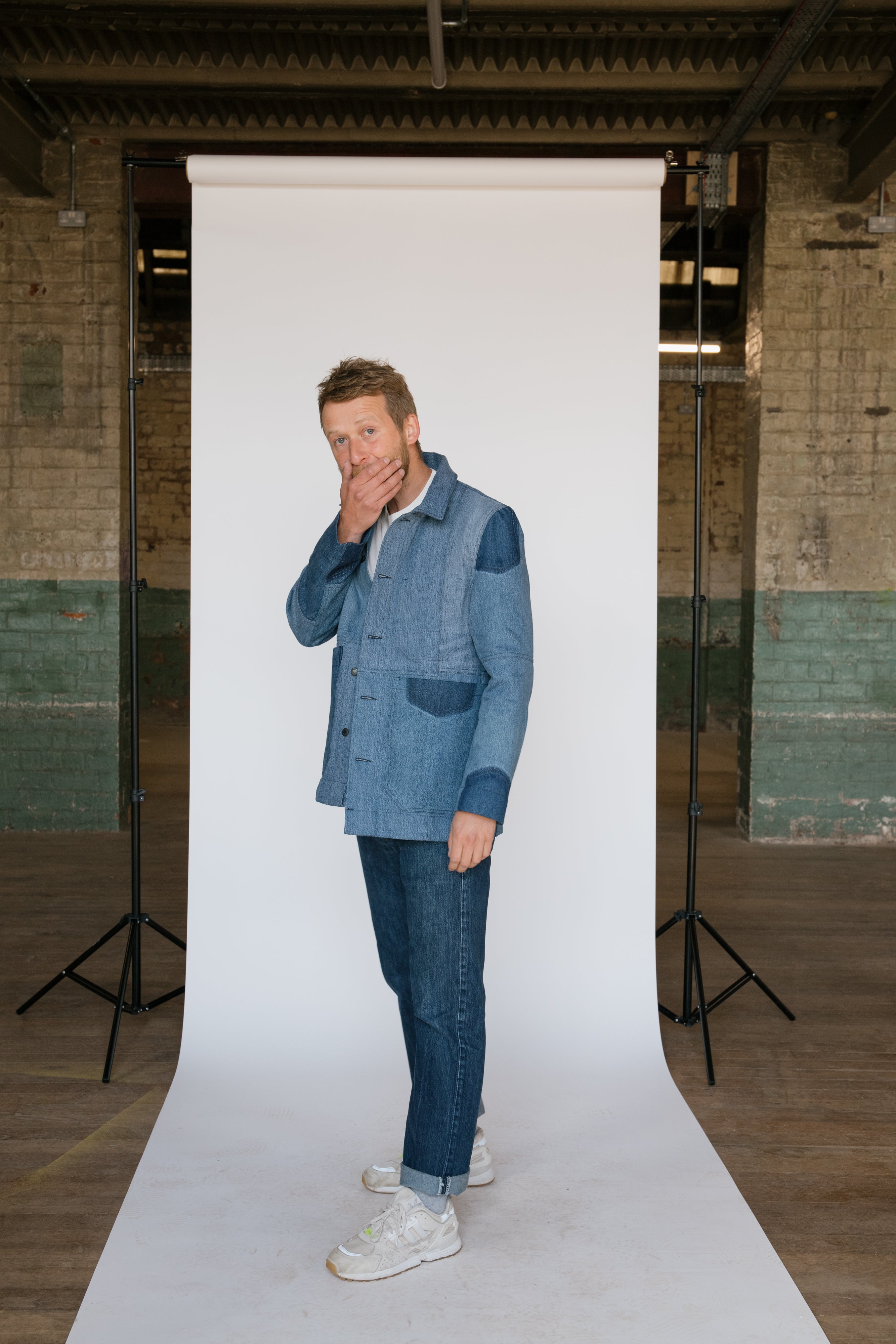 Elliston Jacket in Patchwork Denim - ReJean Denim - zero waste - circular fashion brand 